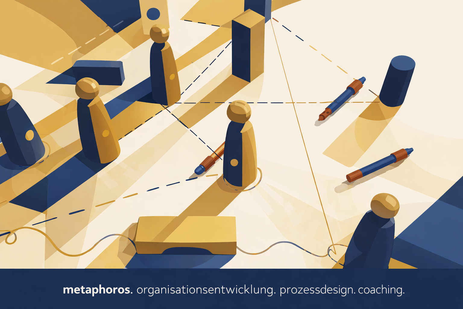 Menschen stehen mit ihren Themen in einem System in Verbindung